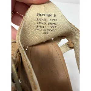 Freebird Poisn Huarache Bootie Sandals Tan Leather Woven Block Heel Womens 9 thumbnail 16