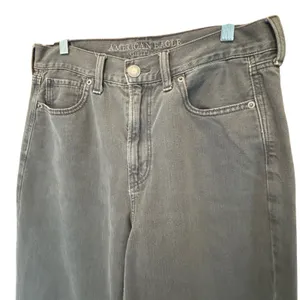 American‎ Eagle Mom Jean 10 Long Gray High Waisted Denim 90s Casual Grunge Indie thumbnail 2