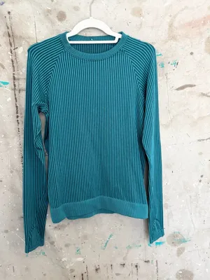 Lululemon Rest Less Pullover, Rib Green Jasper / Oceanic thumbnail 2