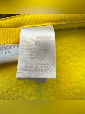 Vintage Liz Claiborne Women's 1/4 Zip Yellow Fleece Hoodie Sweatshirt Size XL thumbnail 4