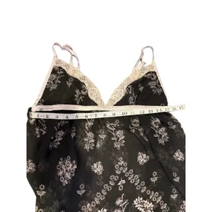 Y2K Sheer Fairy Goth Babydoll Slip Top Peacock Floral Lace Coquette Mesh 90s EUC thumbnail 8