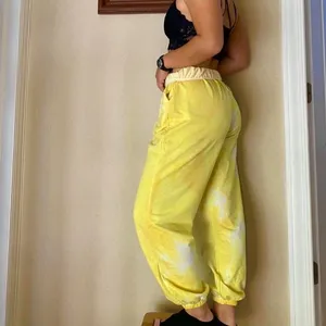 Nordstrom tie dye yellow sweatpants size small thumbnail 2