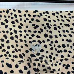 Forever 21 tan tummy control high waisted cheetah‎ biker yoga athletic shorts L thumbnail 4
