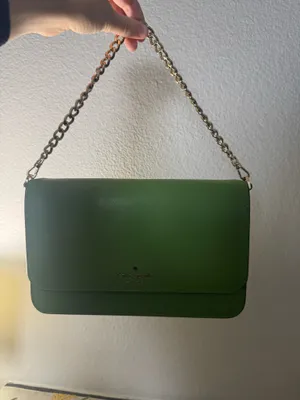 Kate Spade Green Shoulder Leather Bag thumbnail 8