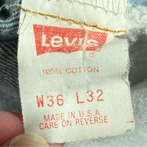Vintage Levi's Acid Washed Orange Tab 550 Relaxed Taper Jeans Denim 36 X 32 thumbnail 13