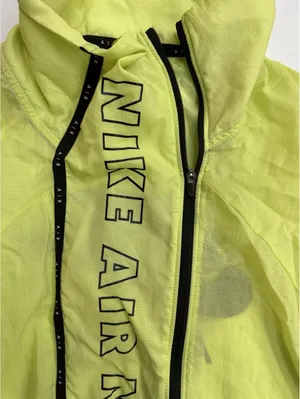 Nike Air Women’s L Volt Neon Yellow Running Jacket Windbreaker Lightweight thumbnail 6