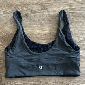 Lululemon Rejuvenate Grey/Black Camo-Print Reversible Sports Bra thumbnail 4