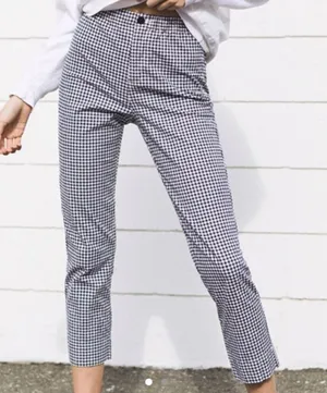 Brandy Melville Gingham pants black and white worn and washed thumbnail 1