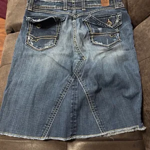 BKE Dark Blue Denim Women's Skirt thumbnail 4