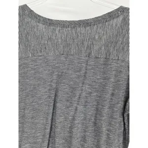 LOFT Striped Long Sleeve Tee Women Medium Blue White Cotton Slub‎ Knit thumbnail 9