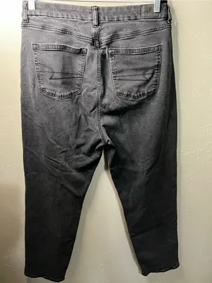 American Eagle Curvy Mom Washed Black High Rise Denim Jeans thumbnail 7