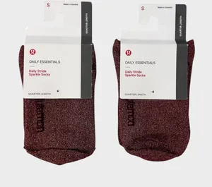 Lululemon Daily Stride Sparkle Quarter Sock, Size S - 2 Pairs thumbnail 1