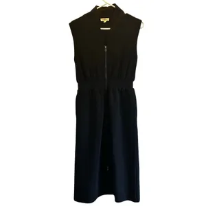 Entro black sleeveless dress small business casual career zip closure thumbnail 2