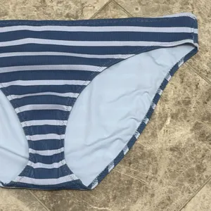 Aerie Women's Ribbed Blue Striped XXL Swim Bottoms NWOT thumbnail 4