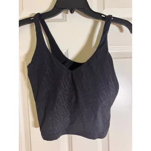 Lululemon Align Tank Top Black Tonal Logo Script Print Size 6‎ thumbnail 3
