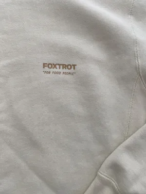 Cream foxtrot cotton crewneck food critic aesthetic thumbnail 3