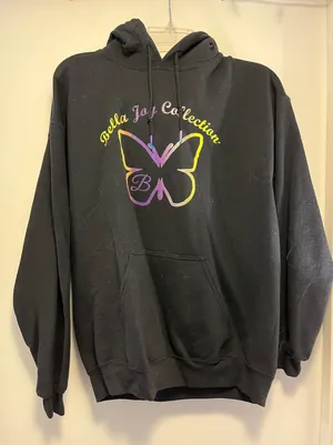 Gildan Black Hoodie with Butterfly - Size M thumbnail 1
