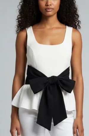 Endless Rose Anthropologie tie front peplum blouse thumbnail 1