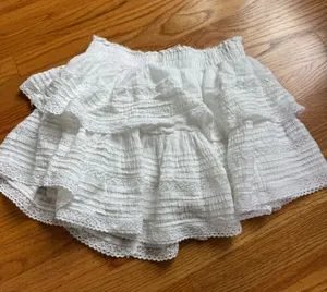 Aerie White Ruffle Skirt Mini thumbnail 1
