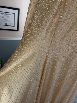 Sherri Hill Prom Dress Yellow Sparkly Long thumbnail 3