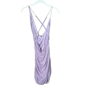 White Fox Barbie Girl Mini Dress Lilac Size Medium Glitter Party Homecoming Prom thumbnail 3