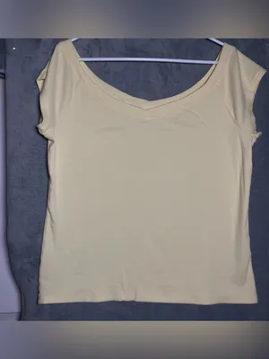 Banana Republic Pale Butter Yellow Scoop Neck Tank size XL‎ basic thumbnail 2