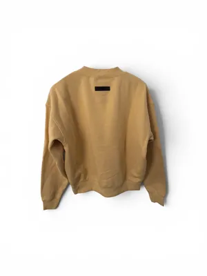 Fear of God Essentials Sweatshirt – Beige Embossed Logo – Size 12 thumbnail 2