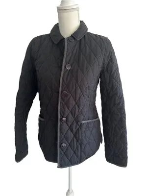 LL BEAN Vintage Black Quilted Jacket Size 0 thumbnail 2
