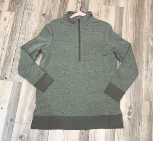 Boutique oversized zip up green two tone pull over size small. thumbnail 6