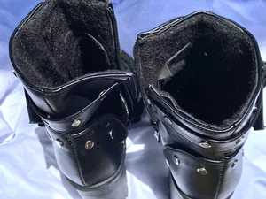 Black Laced up Platform Buckled Boot thumbnail 5
