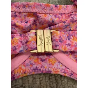 Kulani Kinis Hidden Underwire Crop Bikini Top Pink Floral Sz L NEW $68 thumbnail 4