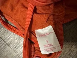 Orange One-Piece Swim Suit with Side Tie Detail thumbnail 3