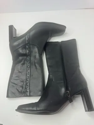 Naturalizer Lacy Black Leather Boots Size 6M thumbnail 10