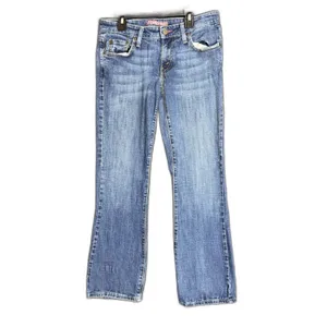 Levis Womens Size 9M Superlow 524 Jeans Bootcut Flare Low Rise Blue Denim thumbnail 2