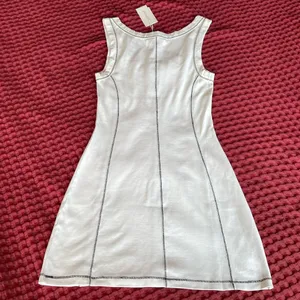 NWT L*Space White Rib Knit Mini Dress L thumbnail 7