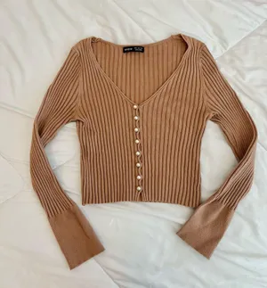 Pearl Cropped Long sleeve Brown thumbnail 1