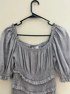 Vestique Ruched Puff Sleeve Dress thumbnail 4