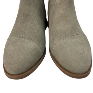 TOMS Women's Rylie Ankle Bootie Taupe Gray Natural Suede Size 8‎ Round Toe Zip thumbnail 7
