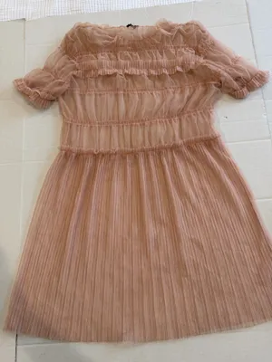 Topshop sheer pink tulle dress thumbnail 1