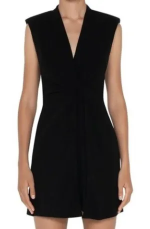 ASOS Surplice Black Romper with Sash Tie Belt Size 2 thumbnail 1