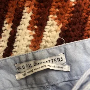 TRENDING Urban Outfitters Y2K Pastel Light Blue Multi-Pocket Cargo Jogger Pants Trousers-US8/M Measurement in pics thumbnail 5