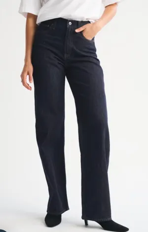 Abercrombie High-Rise Loose Jeans dark rinse 26R thumbnail 1