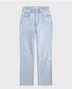 Curve Love Ultra High-Rise Straight Abercrombie thumbnail 4