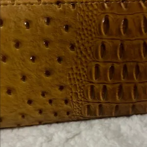 Ostrich‎ Faux leather Brown Textured Wallet thumbnail 12