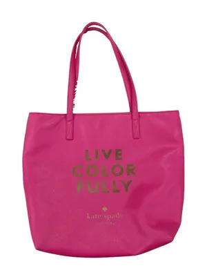 Kate‎ Spade Live Colorfully Pink Vinyl Tote Bag thumbnail 1