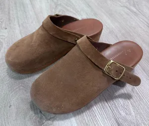 Anthropologie Suede Clog Shoes 36 Tan Brown Fall Autumn thumbnail 4