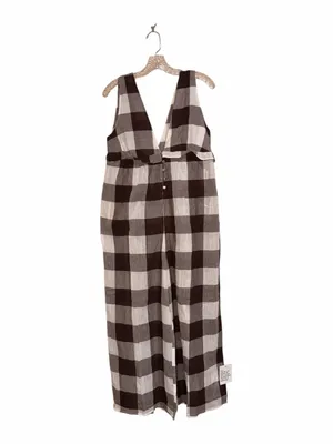 NWT asos buffalo check wide leg jumpsuit US -6 Semi Sheer thumbnail 6