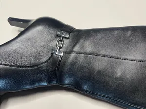 Bandolino Black Leather Knee High Heeled Boots thumbnail 5