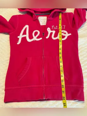 2011 Aeropostale Zip Hoodie Sweatshirt Jacket Hot Pink Size Small Y2K Style thumbnail 7