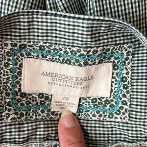 American Eagle Y2K Gingham Skirt Sz 14 Cottagecore Boho Academia Drop Waist thumbnail 9